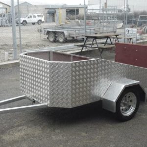 motorcycle trailer flatbed front